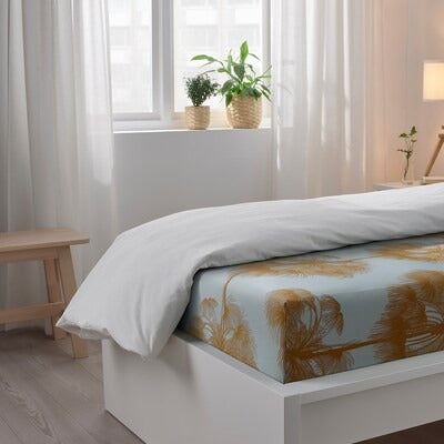 IKEA ANGLATRUMPET Flat sheet and pillowcase, yellow | IKEA Bedsheets | IKEA Home textiles | Eachdaykart