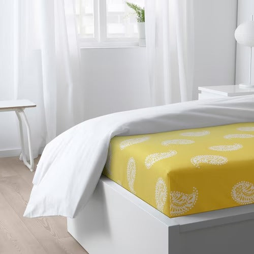 IKEA AROMATISK Flat sheet and 2 pillowcase, yellow | IKEA Bedsheets | IKEA Home textiles | Eachdaykart