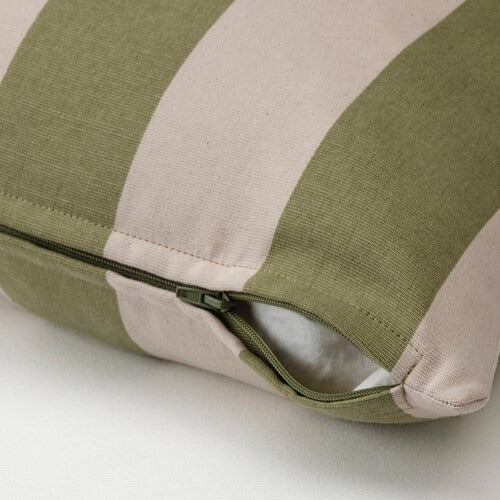 IKEA HILDAMARIA Cushion cover, green natural/striped | IKEA Cushion covers | IKEA Home textiles | Eachdaykart