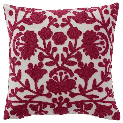 IKEA HOSTDAGMAL Cushion cover, pink/floral pattern | IKEA Cushion covers | IKEA Home textiles | Eachdaykart