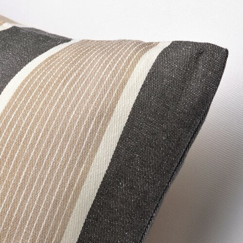IKEA KORALLBUSKE Cushion cover, anthracite beige/stripe pattern | IKEA Cushion covers | IKEA Home textiles | Eachdaykart