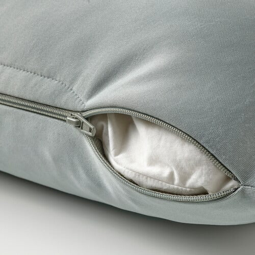 IKEA PUCKELMAL Cushion cover, light grey-turquoise | IKEA Cushion covers | IKEA Home textiles | Eachdaykart