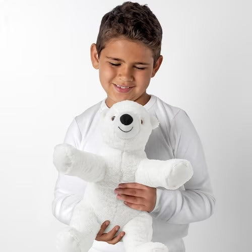 IKEA SNUTTIG Soft toy, off-white/polar bear cub | IKEA Toys | Eachdaykart