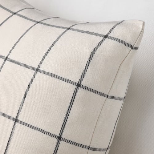 IKEA SPIKKLUBBA Cushion cover, off-white/black | IKEA Cushion covers | IKEA Home textiles | Eachdaykart