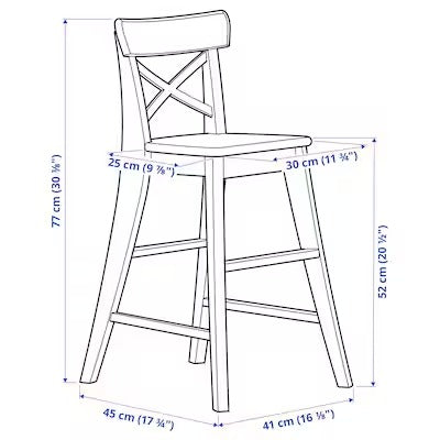 IKEA INGOLF Junior chair, antique stain | IKEA Junior dining chairs | IKEA Children's chairs | Eachdaykart