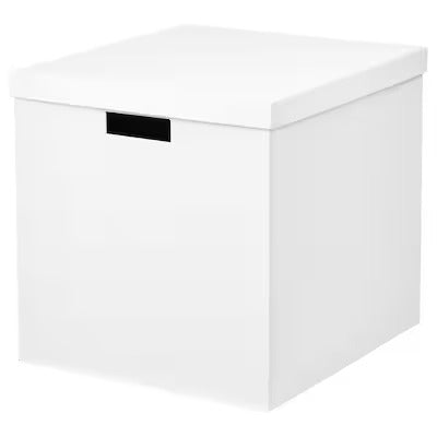 IKEA TJENA Storage box with lid, white | IKEA Paper & media boxes | IKEA Storage boxes & baskets | IKEA Small storage & organisers | Eachdaykart