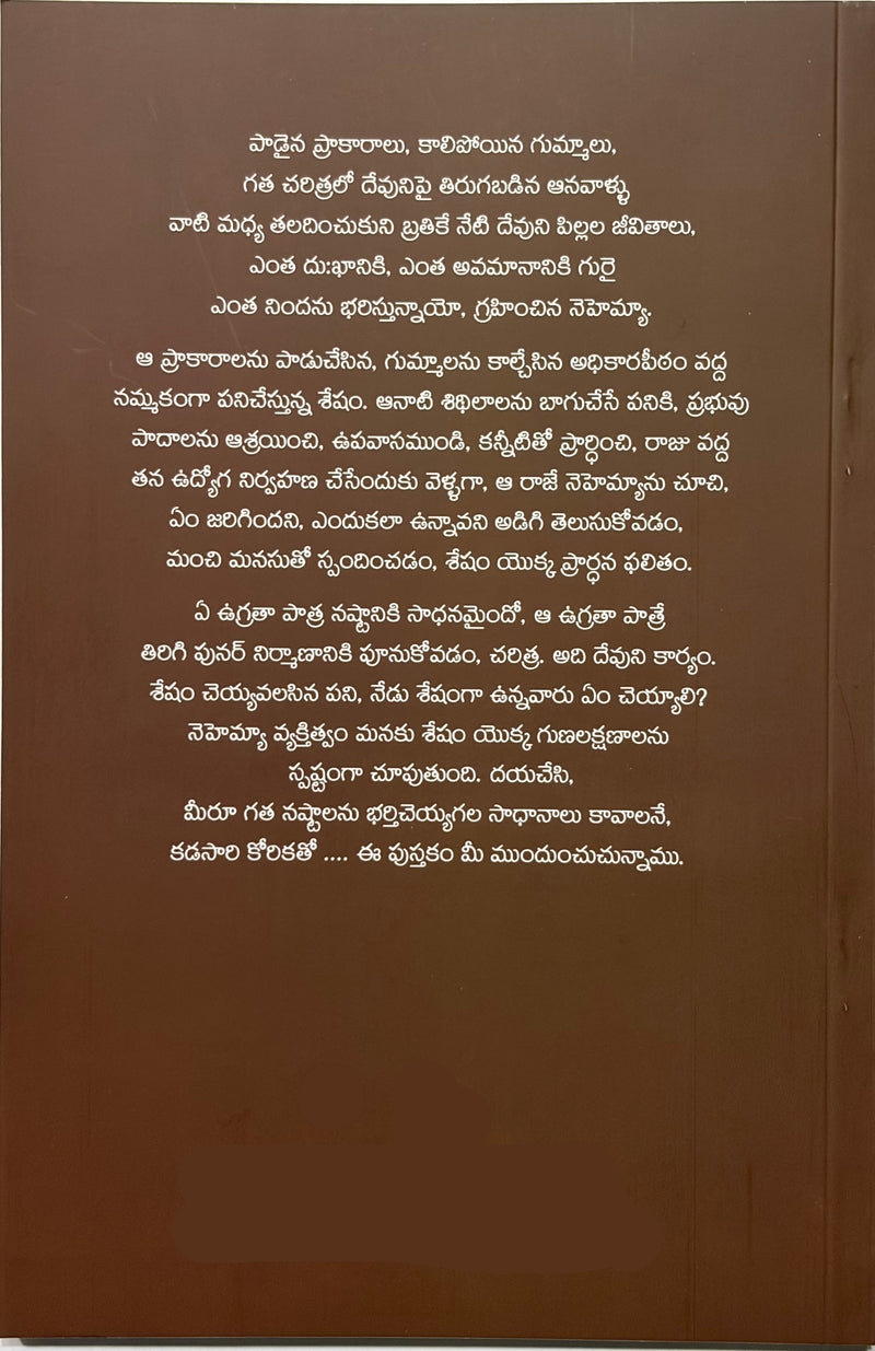 Nehemya Telugu Bible Study Book By Pilla Venkata Ratnam EachDayKart