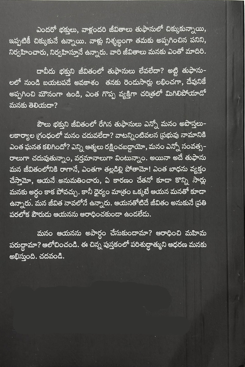 Chinna Done Pedda Tufanu Telugu Christian Book By Pilla Venkata Ratnam EachDayKart