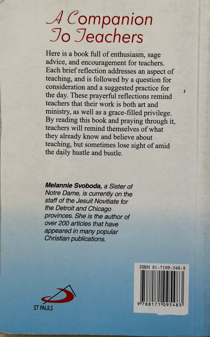 A Companion To Teachers By Melannie Svoboda Teacher Inspiration Book EachDayKart