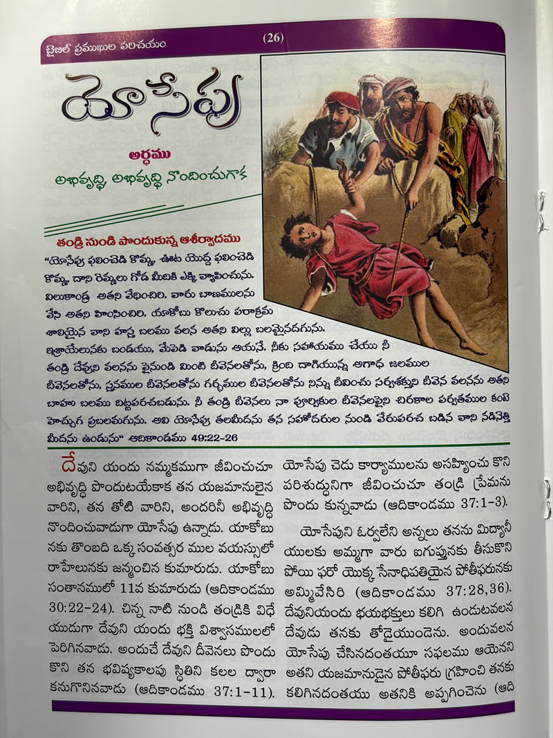Bible Pramukhulu Parichayam Telugu Christian Character Study Book By Pastor Satyatolari EachDayKart
