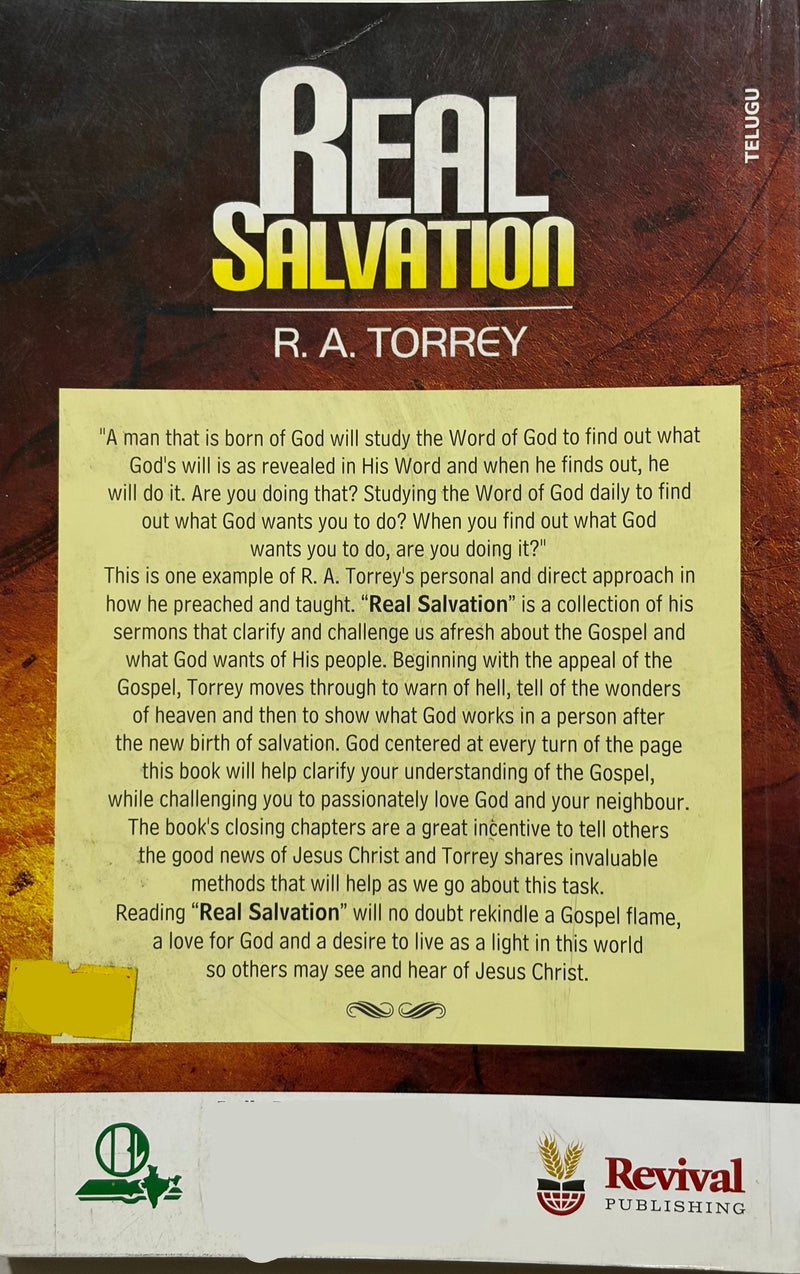 Nijamaina Rakshana Telugu Christian Books True Salvation By R A Torrey EachDayKart