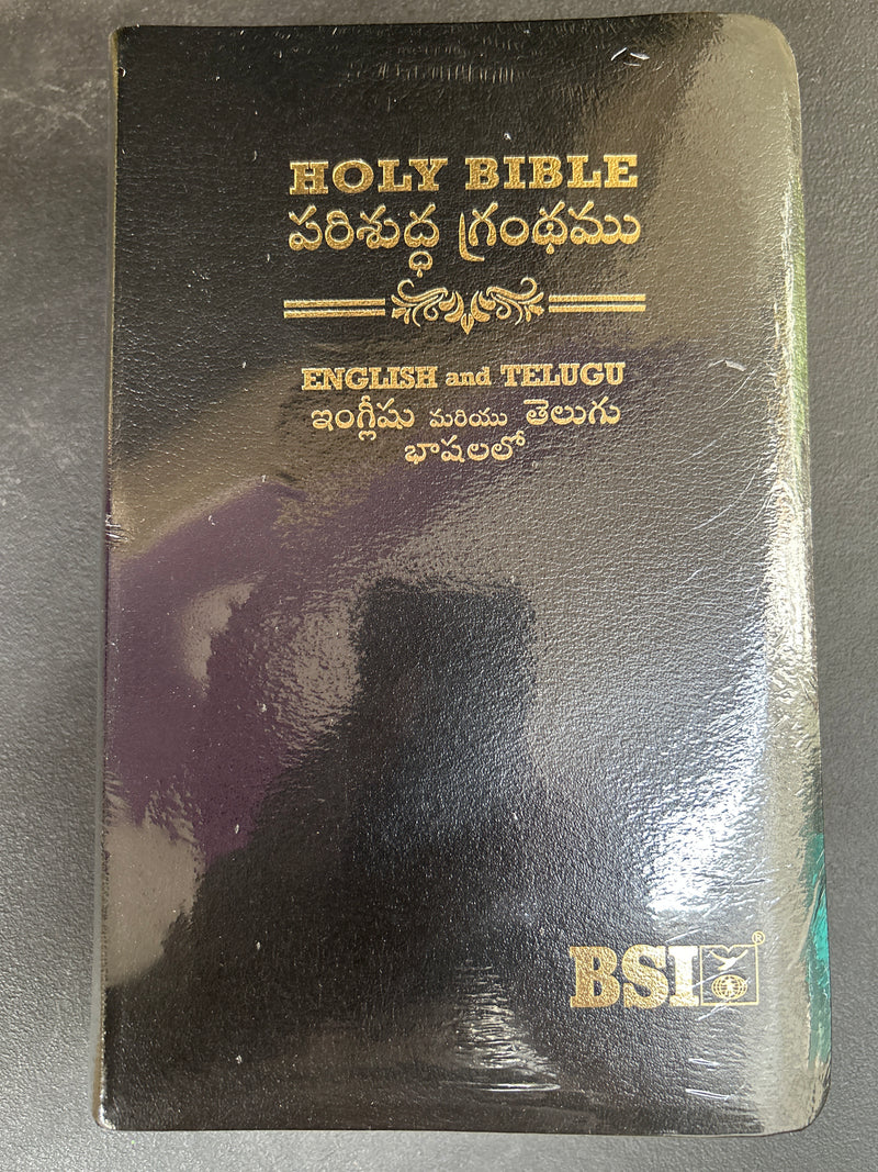 Eachdaykart Holy Bible Bilingual (English & Telugu) – Leatherette Black (BSI)
