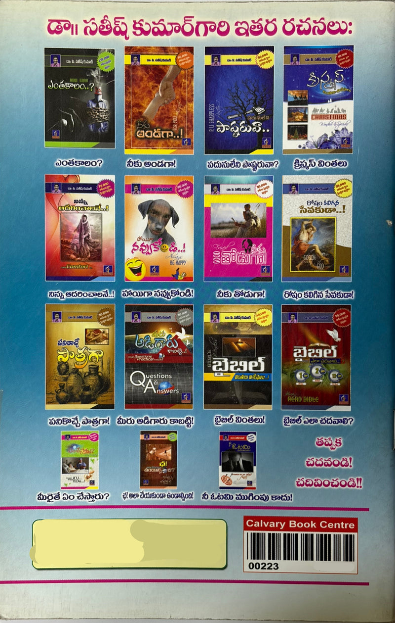 Nenu Aadarinchalene Telugu Christian Encouragement Book By Dr P Satish Kumar EachDayKart