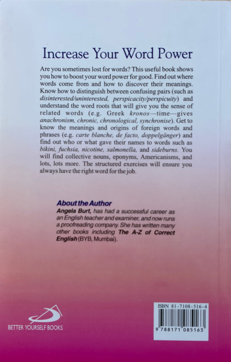 Increase Your Word Power How To Books By Angela Burt English Vocabulary Learning Book EachDayKart