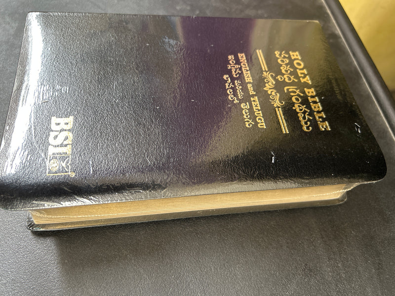Eachdaykart Holy Bible Bilingual (English & Telugu) – Leatherette Black (BSI)