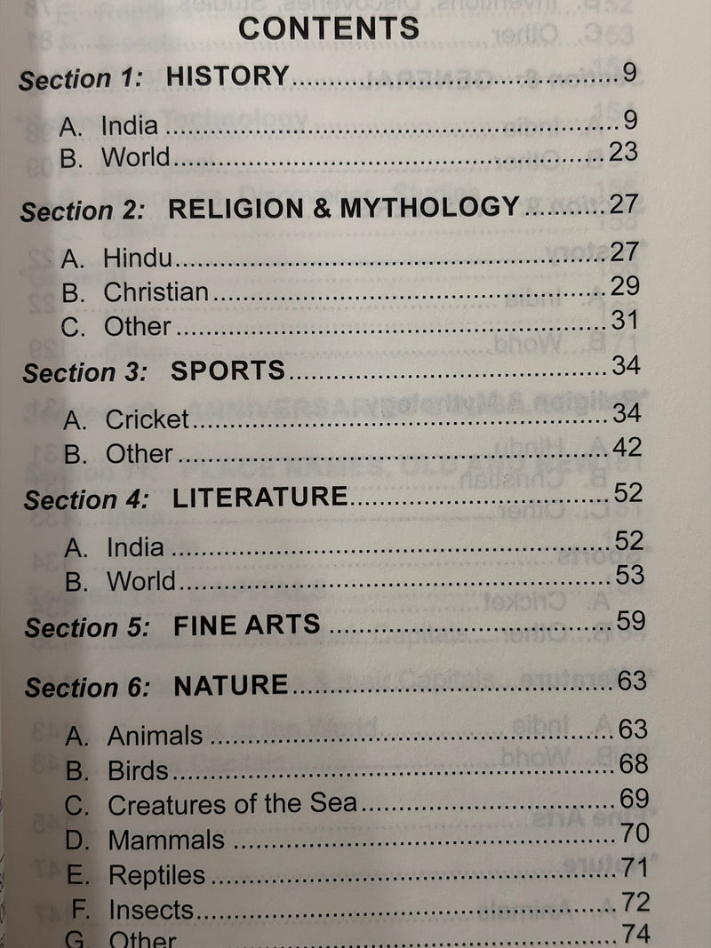 GK General Knowledge Quiz By Jubel DCruz Catholic Quiz Book EachDayKart