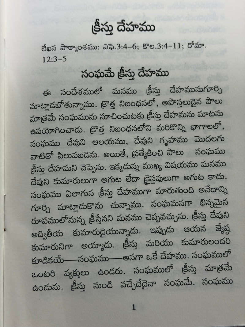 Kristu Devamu Telugu Christian Gospel Tract And Evangelistic Booklet By Living Stream Ministry EachDayKart