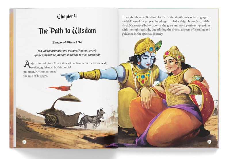 illustrated bhagavad gita for children – timeless teachings of wisdom and virtue  By Shubha Vilas | Hardcover