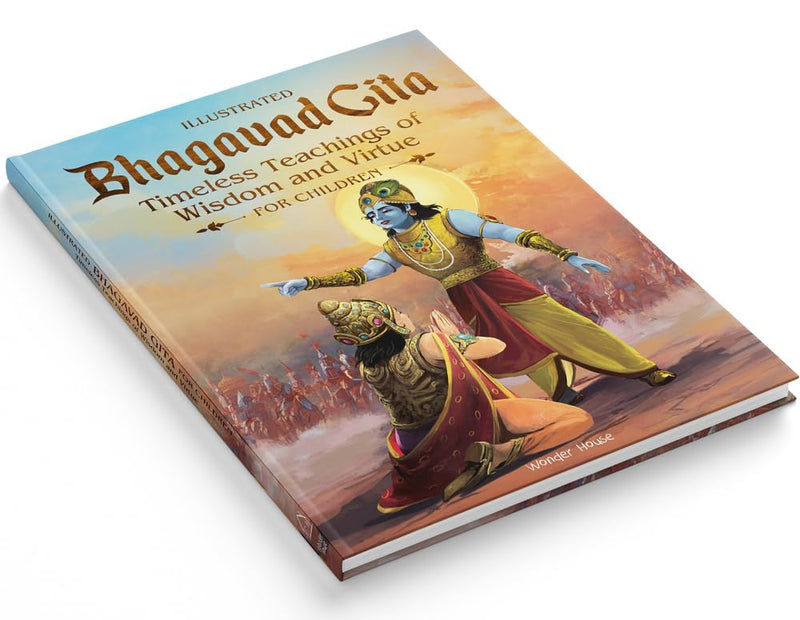 illustrated bhagavad gita for children – timeless teachings of wisdom and virtue  By Shubha Vilas | Hardcover