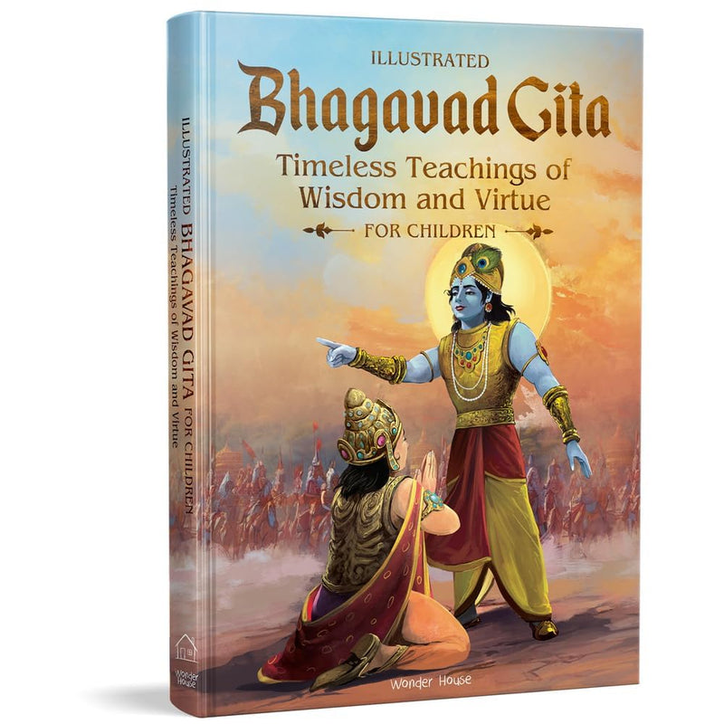 illustrated bhagavad gita for children – timeless teachings of wisdom and virtue  By Shubha Vilas | Hardcover
