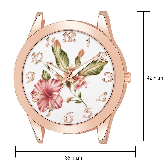 Shocknshop Silicone Flower Design Multicolour Floral Print Silicone Belt Analog Watch For Women's & Girls -W52