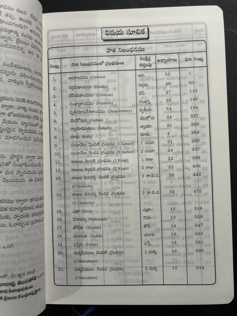 Catholic Telugu Bible (Pavitra Grandhamu) – Pink Leather Bound, Indexed, 2023