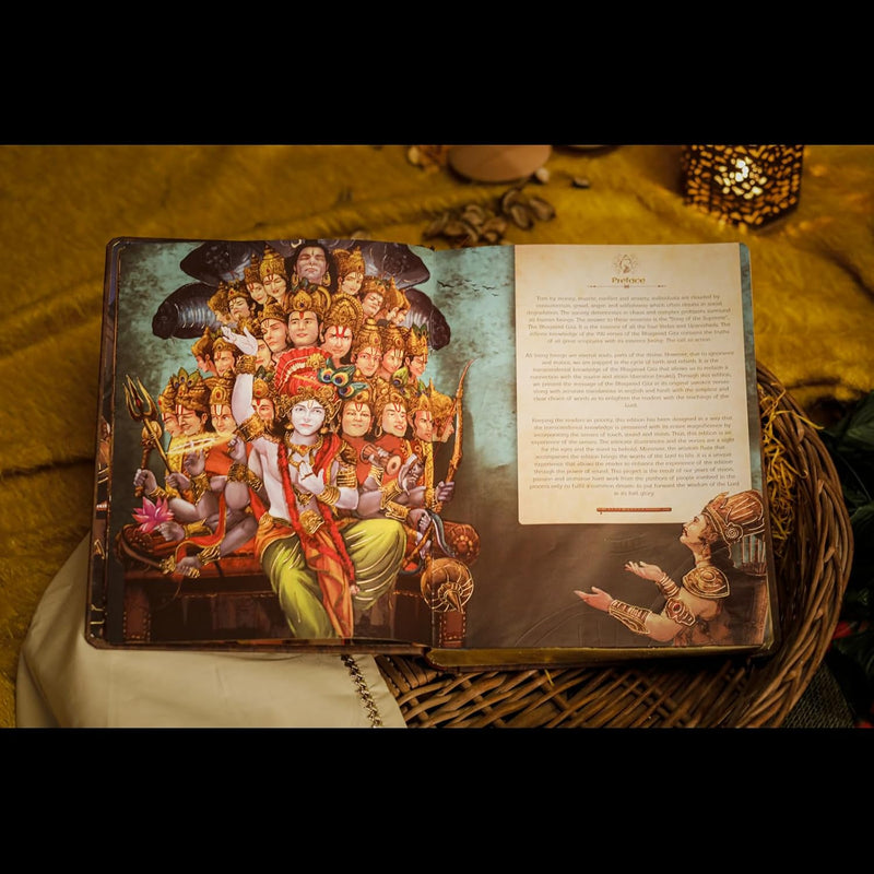 Platinum Edition – World's 1st Blessed Illustrated Speaking Bhagavad Gita (Hardcover)