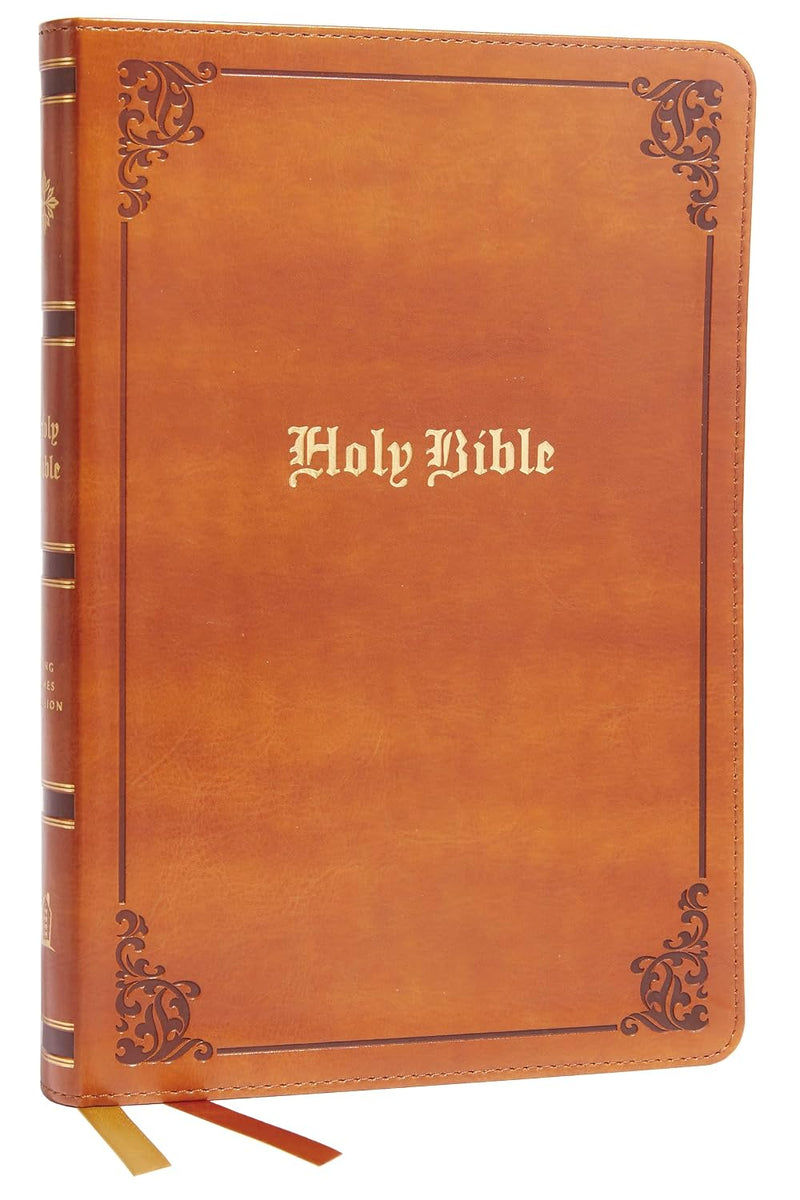 KJV Thinline Bible Large Print Vintage Series Leathersoft Tan Red Letter Comfort Print