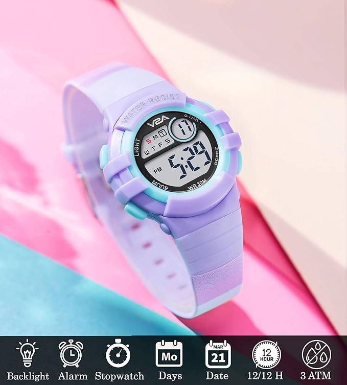 V2A Girls Kids Watch Gifts for Girls Age 3-10 30 M Waterproof