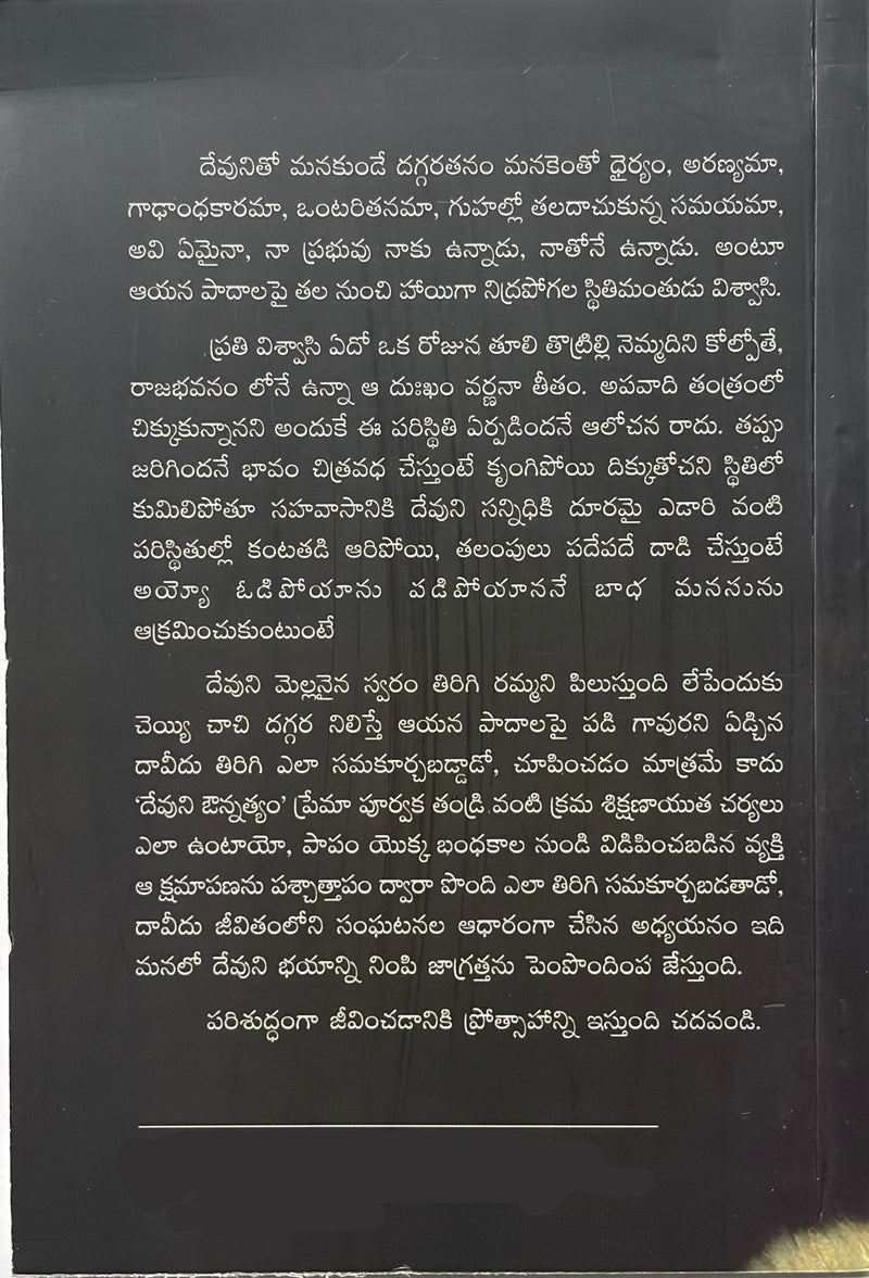 Daaveedu Ayyo Paapam Paryavasanam Telugu Christian Book By Pilla Venkataratnam EachDayKart