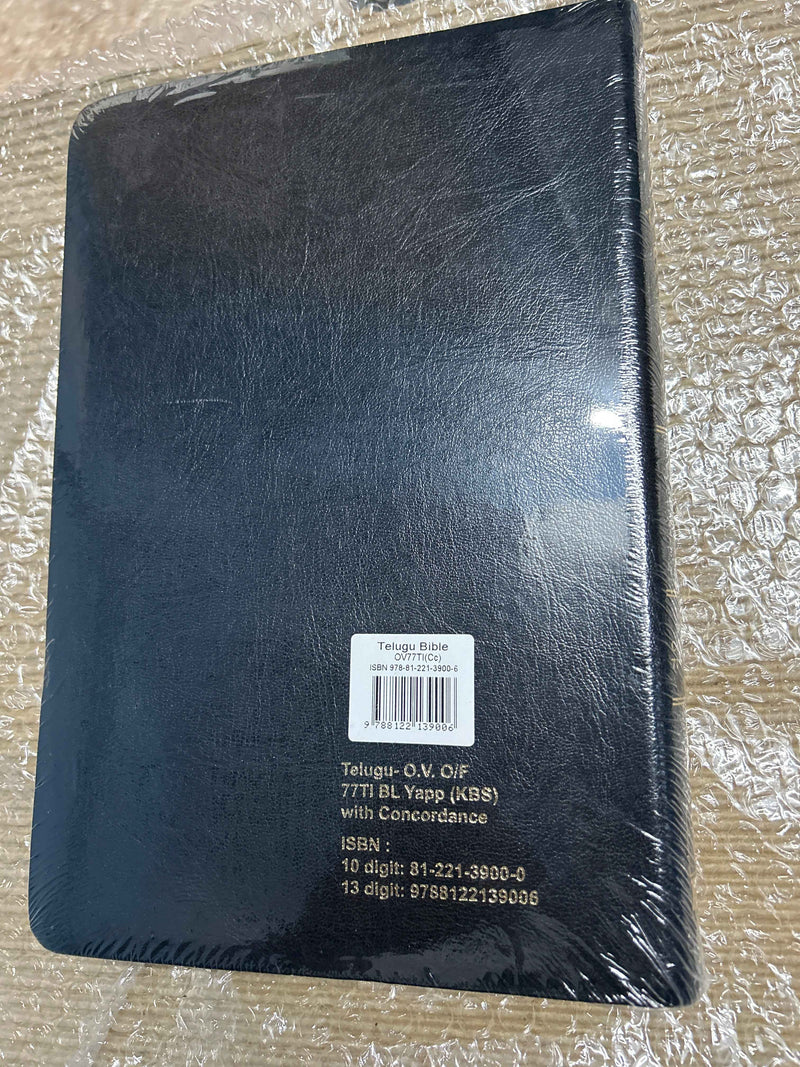 Holy bible telugu korean giant print leather cover gold edge thumb index by bsi - EachDayKart
