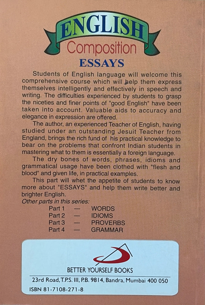 English Composition 5 Essays By A G Rego English Writing Guide Book EachDayKart