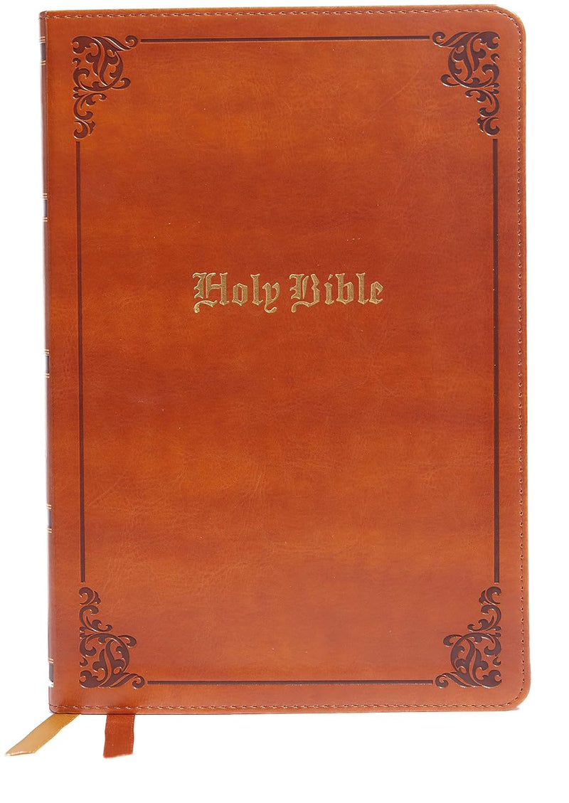 KJV Thinline Bible Large Print Vintage Series Leathersoft Tan Red Letter Comfort Print