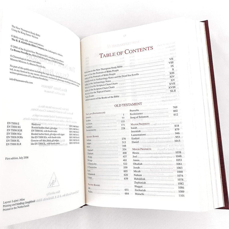 KJV New Thompson Study Bible Hardcover English Bible