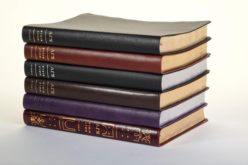 KJV Large Print Thinline Reference Bible Genuine Leather Black Red Letter English Christian Books
