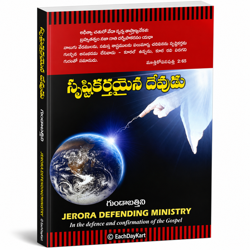 Srushtikarthayina Devudu Telugu Christian Apologetics Book By Gundabattini EachDayKart