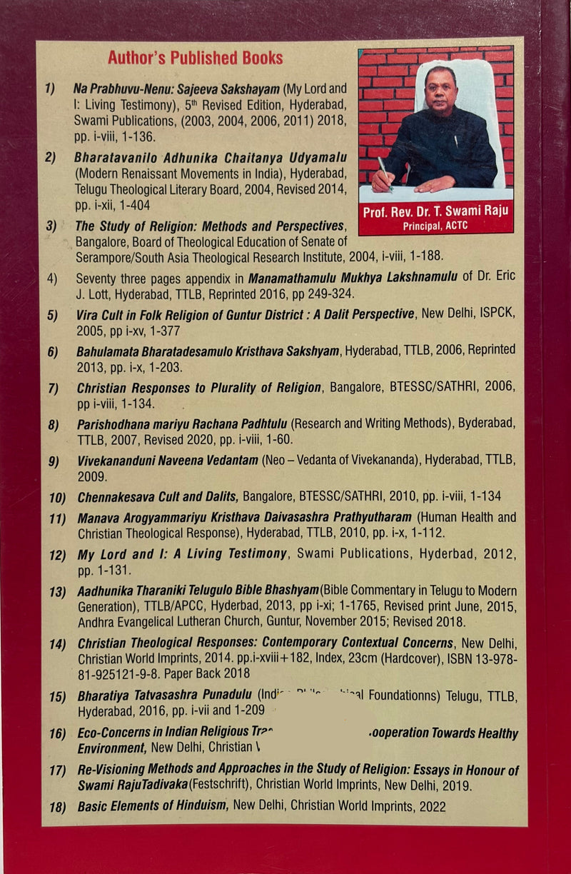 Bahula Mata Bharathadesamlo Kraistava Sakshyam Telugu Christian Book by Rev Dr Thadivaka Samuel Raju EachDayKart