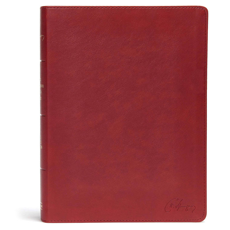 KJV Spurgeon Study Bible Crimson LeatherTouch English Bible