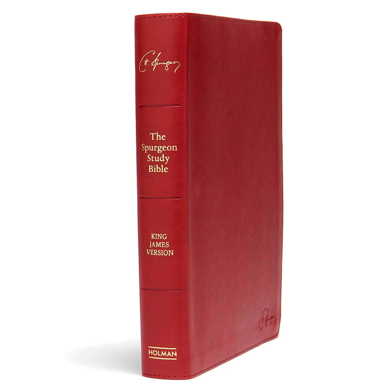 KJV Spurgeon Study Bible Crimson LeatherTouch English Bible