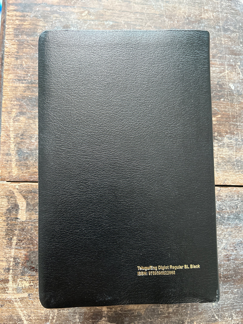 Eachdaykart Holy Bible Bilingual (English & Telugu) – Leatherette Black (BSI)