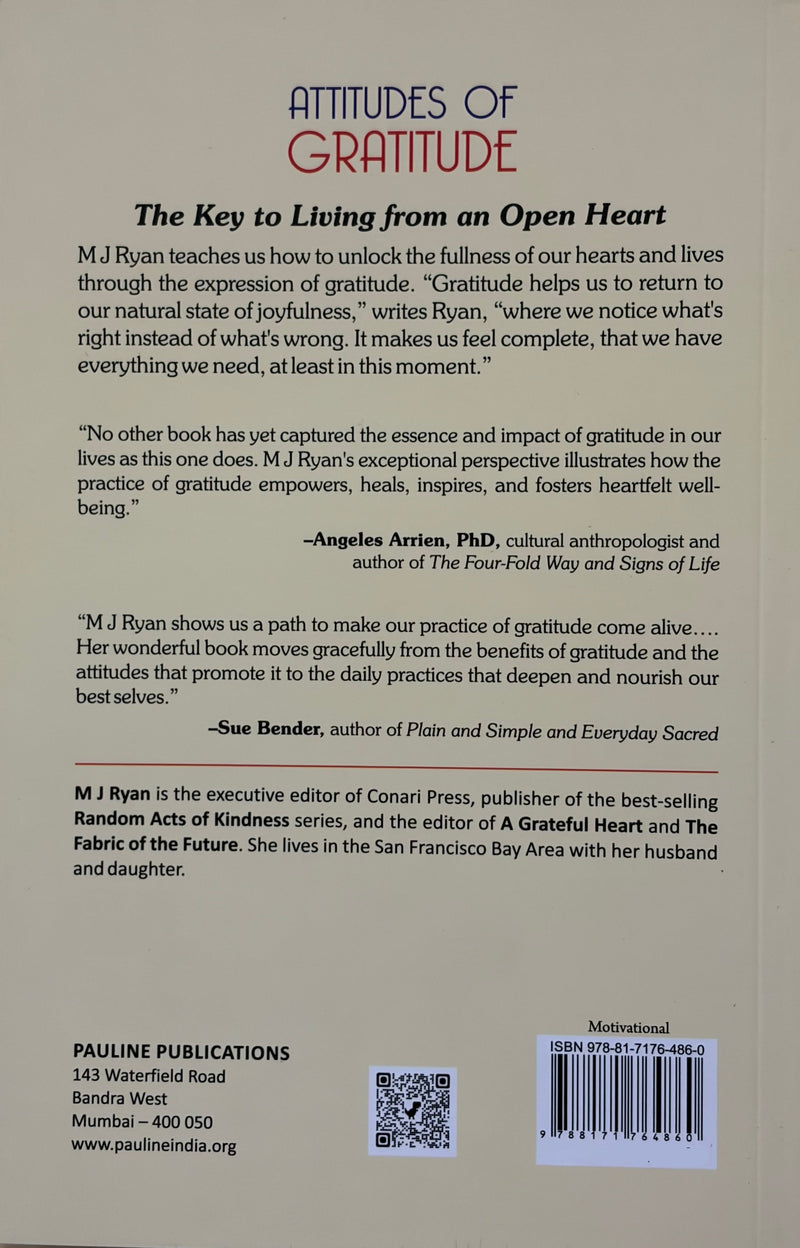 Attitudes Of Gratitude By M J Ryan Catholic Inspirational Personal Growth Book EachDayKart