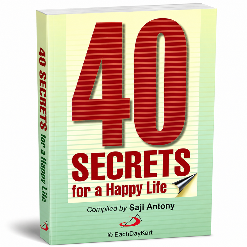 40 Secrets For A Happy Life By Saji Antony Catholic Books Personal Growth Guide EachDayKart