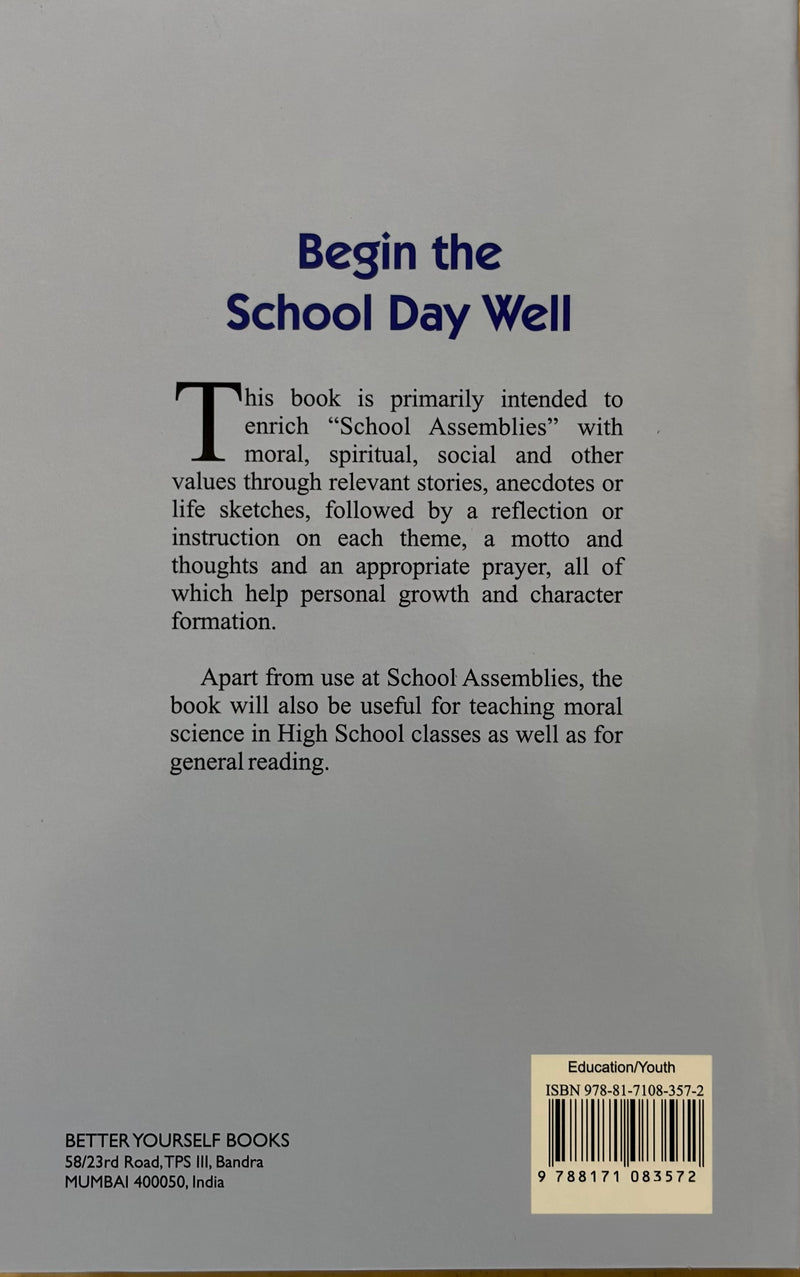 Begin The School Day Well Tips For School Assembly By Patrick D'Lima SJ Catholic Education Book EachDayKart