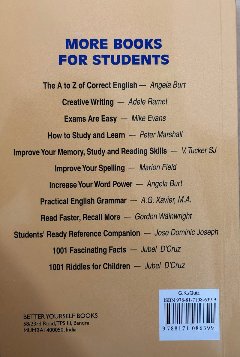 GK General Knowledge Quiz By Jubel DCruz Catholic Quiz Book EachDayKart