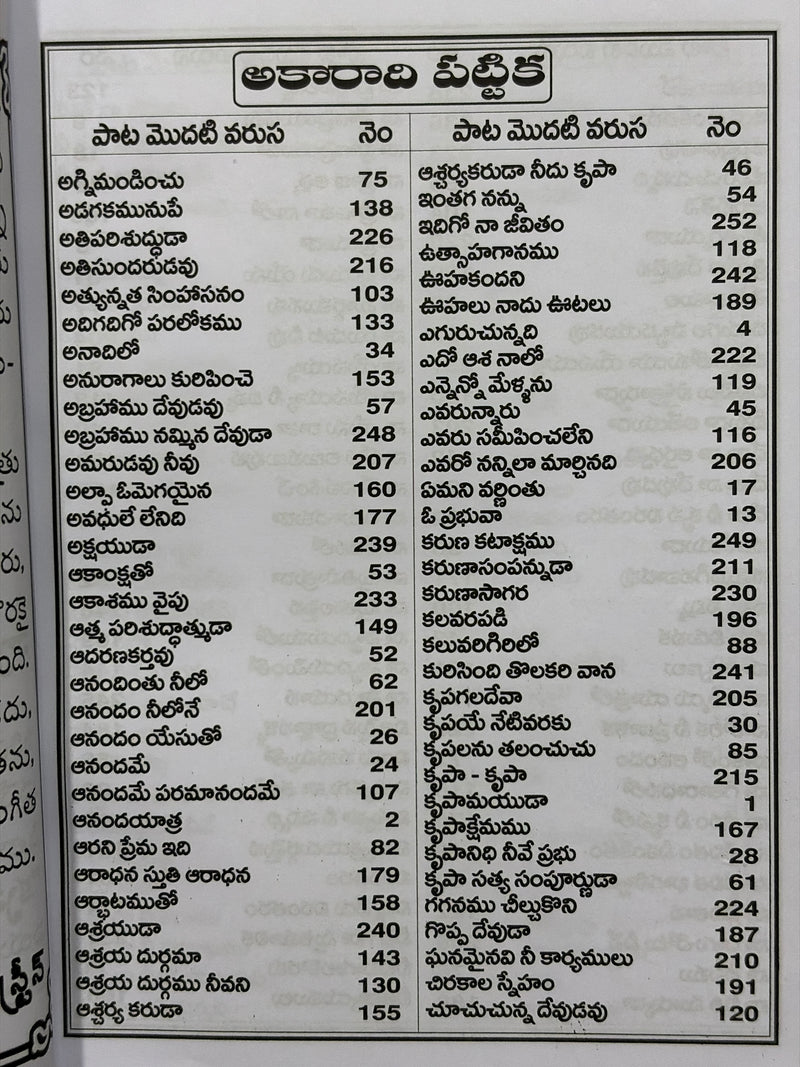 Hosanna Aradhana Keerthanalu Telugu Christian Worship Songs Book Praise Hymns Paperback EachDayKart