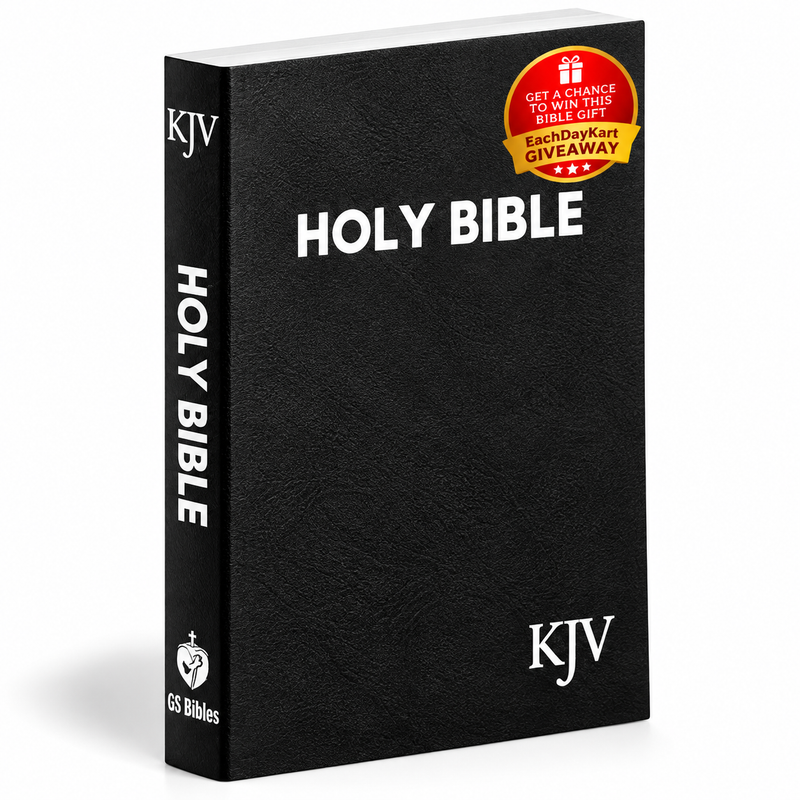 KJV Holy Bible Compact Black Paperback English Bible