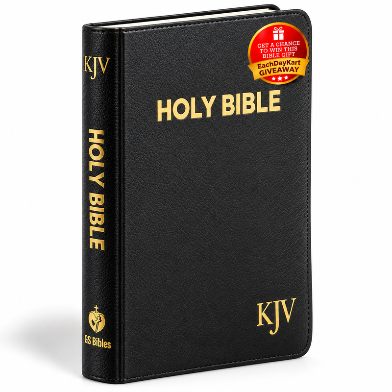 KJV Compact Pearl Vinyl Black English Bible