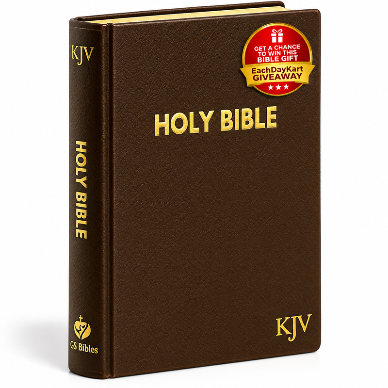 KJV Medium Pearl Vinyl Indexed Brown English Bible