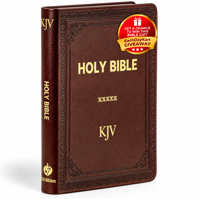 KJV Holy Bible Medium Polyurethane Brown English Bible