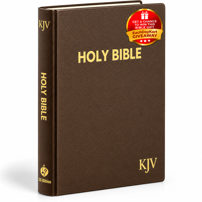 KJV Medium Pearl Vinyl Brown English Bible